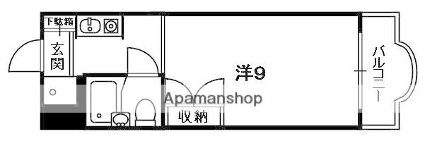 VENTRICLES KITAGEN(1K/3階)の間取り写真