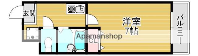 エクセレント秋桜(1K/2階)の間取り写真