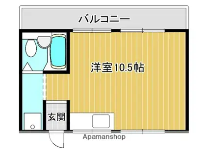 スカイドーム寺田(ワンルーム/4階)の間取り写真