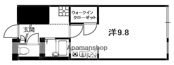 MAKANA NUI 祝園(ワンルーム/1階)の間取り写真
