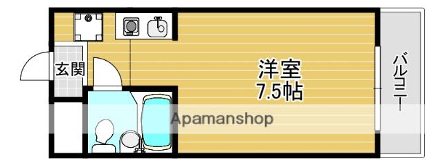 ヴィラ21(1K/1階)の間取り写真