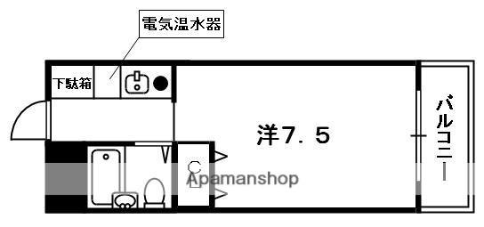GRACE弐番館(1K/1階)の間取り写真