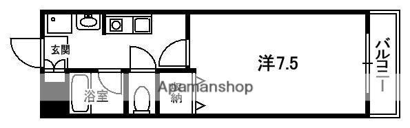 Mプラザ大住参番館(1K/2階)の間取り写真