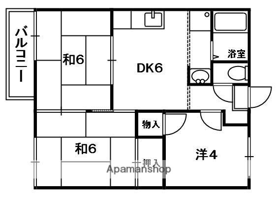 寺前サンハイツ(3DK/2階)の間取り写真