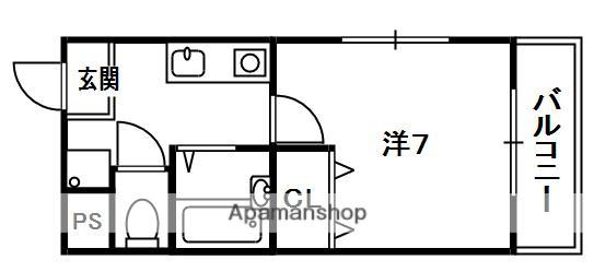 メゾン・エンジュ(1K/2階)の間取り写真