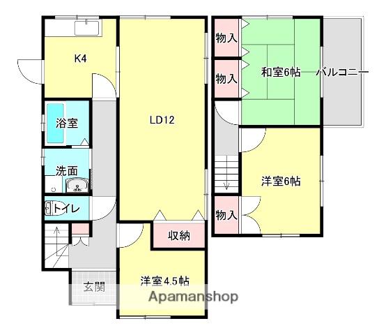 近鉄京都線 興戸駅 徒歩7分 2階建 築50年(3LDK)の間取り写真
