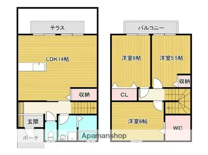 サントネールロジー(3LDK)の間取り写真