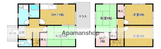 ウェル高の原９(4DK)の間取り写真