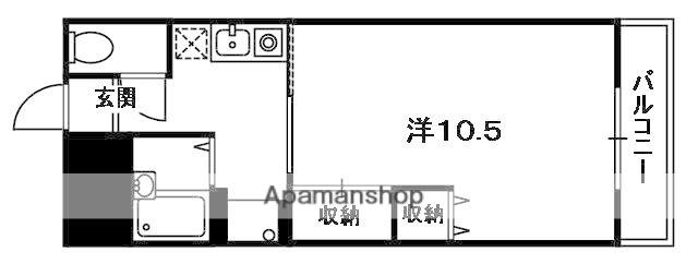 藤井マンション(1K/1階)の間取り写真