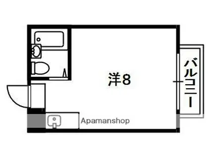 エストレア京都南(ワンルーム/2階)の間取り写真