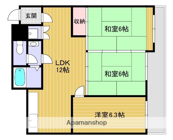 コンフォート北澤(3LDK/3階)の間取り写真