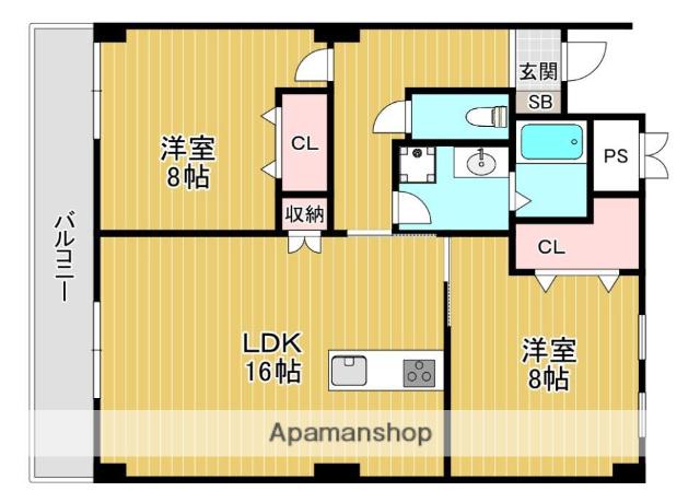 ROOMINE GARDEN(2LDK/2階)の間取り写真