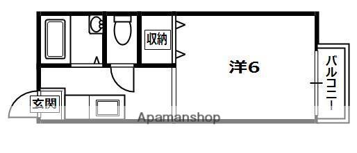 コーポ由里(1K/1階)の間取り写真