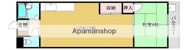 メゾン ド アリエッタ(1LDK/2階)の間取り写真