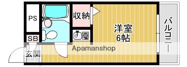 サニーライフⅡ(ワンルーム/3階)の間取り写真