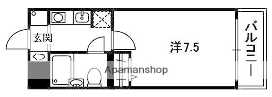 チャペルハイムタナベ(1K/2階)の間取り写真