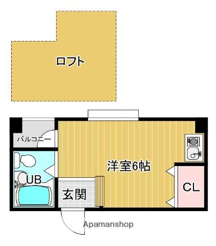 前田ビル(ワンルーム/4階)の間取り写真