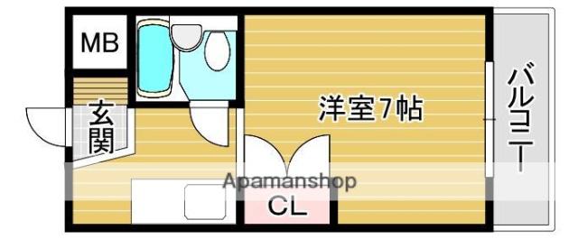 リアライズ富野荘(1K/1階)の間取り写真