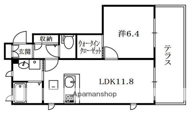 イズ ドリーム(1LDK/1階)の間取り写真