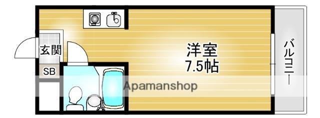 ヴィラ21(1K/3階)の間取り写真