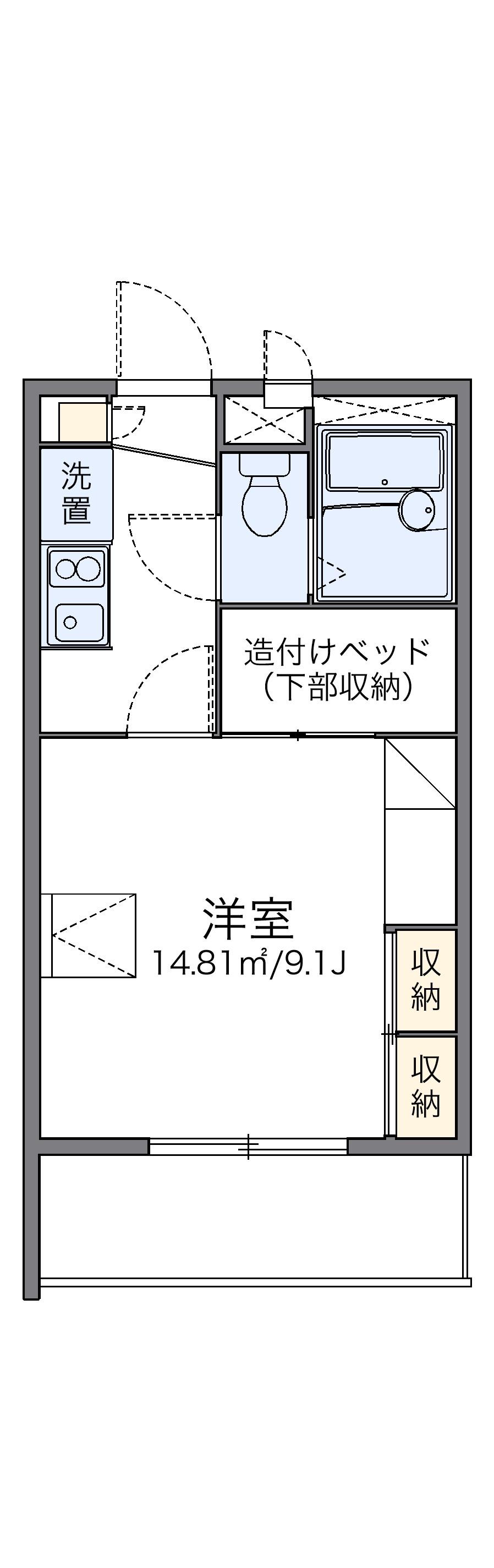 レオパレス荒見(1K/2階)の間取り写真