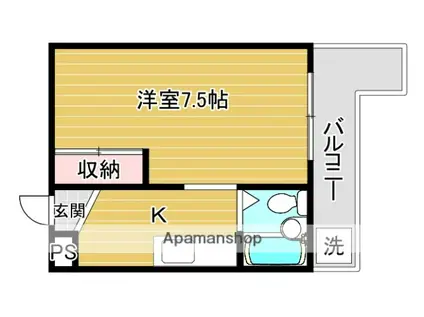 ノースパレス27(1K/3階)の間取り写真