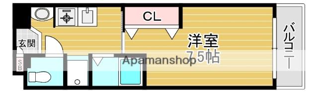 レジデンス小倉(1K/4階)の間取り写真