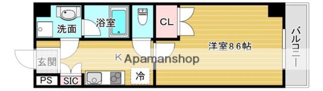 レガリオ(1K/2階)の間取り写真