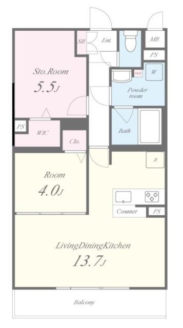 PIAF(2LDK/3階)の間取り写真