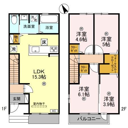 ＤーＲＯＯＭ松井ヶ丘(4LDK)の間取り写真