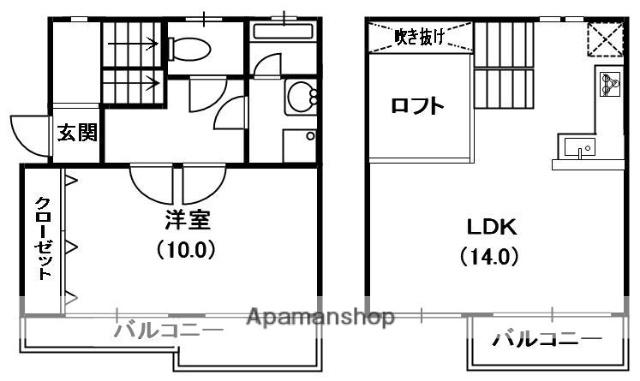 コートハウステラード(1LDK/1階)の間取り写真