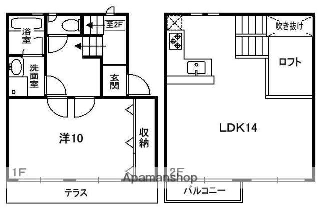 コートハウステラード(1LDK/1階)の間取り写真