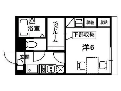 レオパレスエスペランサ(1K/1階)の間取り写真