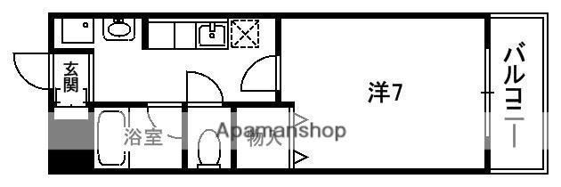 Mプラザ大住参番館(1K/4階)の間取り写真