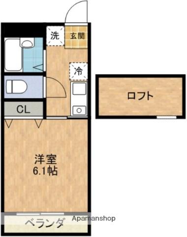 フラウメン・ドルフ(1K/4階)の間取り写真