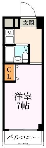 フォレスト(1K/2階)の間取り写真