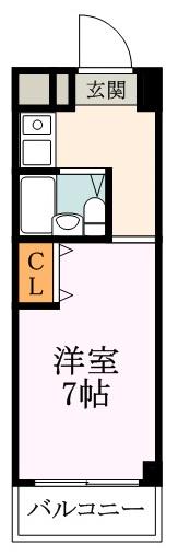 フォレスト(1K/2階)の間取り写真