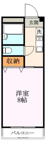 セントラル槇島(1K/4階)の間取り写真