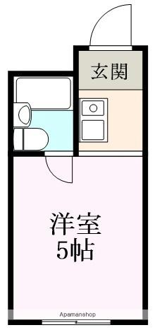 パールハイツ小倉(ワンルーム/4階)の間取り写真