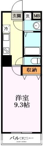 エルベコート宇治駅前(1K/3階)の間取り写真