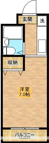 グレセントYYUⅡ(ワンルーム/4階)の間取り写真