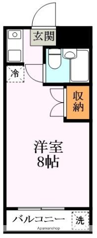 AXIA西村(ワンルーム/3階)の間取り写真