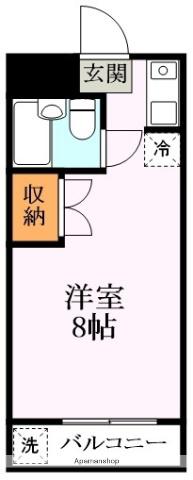AXIA西村(ワンルーム/2階)の間取り写真