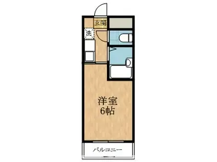 ジュネス神楽田(1K/4階)の間取り写真