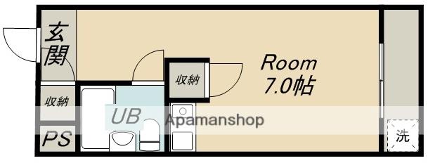 メイゾンドボワー(ワンルーム/1階)の間取り写真