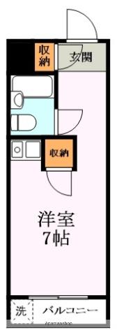 メイゾンドボワー(ワンルーム/2階)の間取り写真