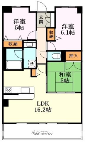 パデシオン京都大久保 ザ・マスターレジデンス(3LDK/12階)の間取り写真