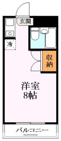 ルレヴェ・ナミカワⅡ(ワンルーム/2階)の間取り写真
