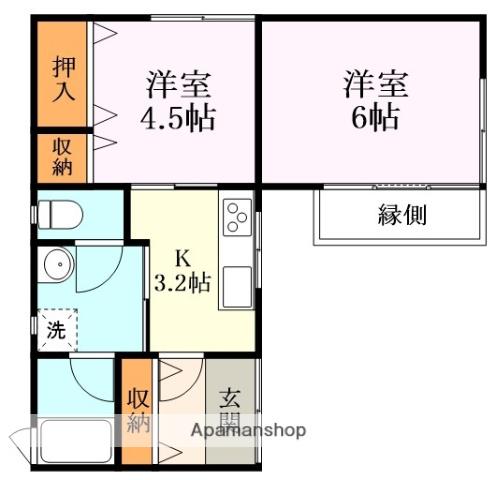 京阪電気鉄道宇治線 三室戸駅 徒歩10分 1階建 築29年(2K)の間取り写真