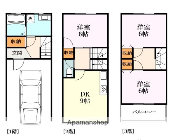 近鉄京都線 小倉駅(京都) 徒歩10分 3階建 築30年(3DK)の間取り写真